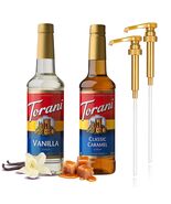 2 Syrup Pump Dispenser Bundle with Torani Coffee Syrup, Vanilla &amp; Carame... - $487.74 MXN