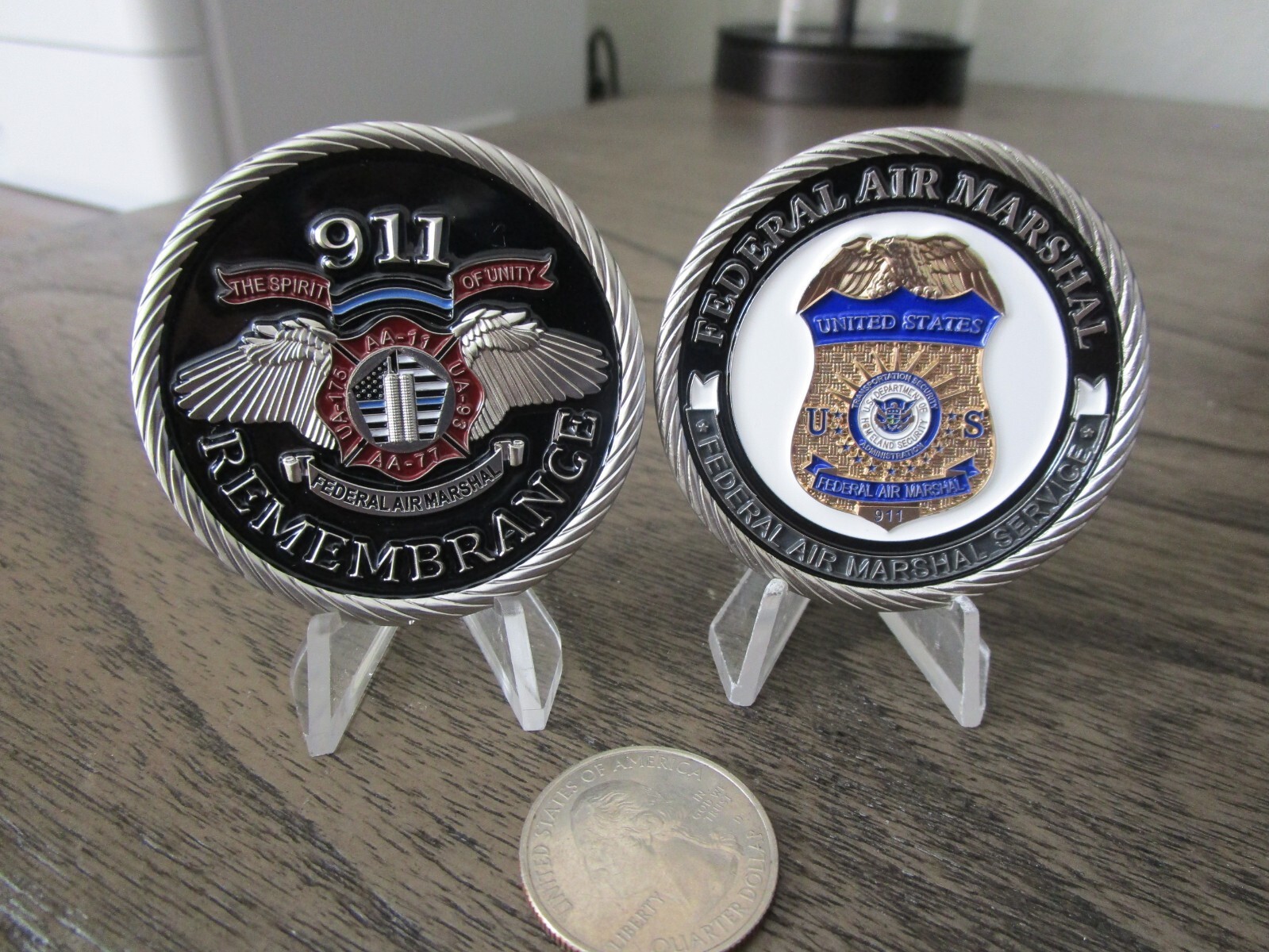 Federal Air Marshal Service FAM Sept. 11th 911 Remembrance Challenge Coin - $28.70