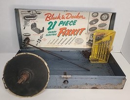 Black&amp;Decker Vintage Handy Electric FixKit 21 Piece Tool Box Only - $27.67