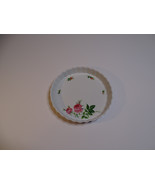 Christineholm Porcelain Rose Fluted Quiche Pie Tart Plate White Peony Ro... - $146.01 MXN
