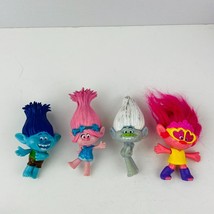 Trolls Dolls Kids Pretend Play Character Toy Figures Lot Of 4 - $11.69