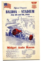 Balboa Stadium Midget Auto Race Program 1942 - Gib Lilly - £157.03 GBP