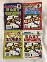 Lot of 4 Penny Press Good Time Easy Super Jumbo Crosswords Puzzles Book 2020 - £18.14 GBP