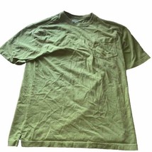 Duluth Trading Co. Shirt Adult Medium Green Long Tail Tee 100% Cotton Po... - £7.90 GBP
