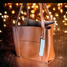 HENNY + LEV Danielle Tote Bag in Cognac with Dust bag New With Tags MSRP... - £47.36 GBP