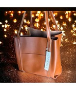 HENNY + LEV Danielle Tote Bag in Cognac with Dust bag New With Tags MSRP... - £46.70 GBP