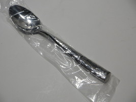 1 Pottery Barn Place Soup Spoon Shiny Hammered Stainless Flat Tip New Sealed - £15.78 GBP