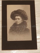 Antique Photograph Fancy Hat Pretty Woman Philadelphia Pa Nan Spencer - £14.99 GBP