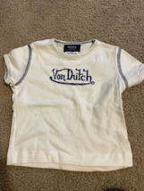 Von Dutch NEW Toddler Baby 24M white short Sleeve Tee T Shirt VTG Y2K 90s - £11.14 GBP