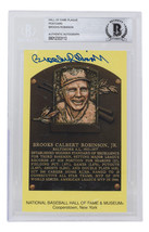 Brooks Robinson Signé Slabbed Orioles Hall Of Fame Plaque Carte Postale ... - £53.38 GBP