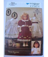 Vtg Vogue Pattern 7163 Heirloom Doll Clothes for 18&quot; Doll Teresa Layman ... - $9.99