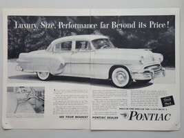 1954 General Motors Pontiac Sedan Luxury Classic Auto Vintage Magazine P... - $13.80 CAD
