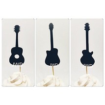 Guitar cupcake topper, guitar toppers, guitar birthday, guitar party, mu... - $135.86 MXN