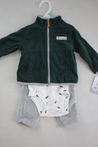 CARTER&#39;S Boy&#39;s 3 Piece Fleece Jacket, Shirt &amp; Pants Set Outfit size 6M New  - £14.75 GBP