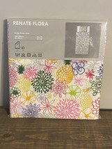 IKEA Renate Flora SINGLE Duvet Cover Floral Multicolor Pink Orange Green 59&quot;x79&quot; - £27.65 GBP