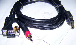 1x VGA Adapter Cable &amp; RCA Sound NTSC for SEGA Dreamcast + Dreamshell Di... - £11.26 GBP