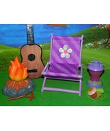 18&quot; Doll Campfire Accessories Chair Bonfire Guitar fits Our Generation A... - £16.54 GBP