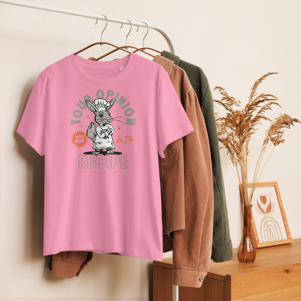 Women’s Organic Ribbed Neck T-Shirt - Opinion Bubble Pink Item image 2
