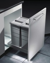 Hailo Bottom Mount Double Bin Trash Recycled System with Two Lids and So... - $332.69