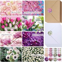 120 Sets Bulk Blank Valentine&#39;s Day Cards with Envelopes Stickers Assortment 8 D - £36.70 GBP