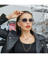 Claire ~ Round Frame Chain Sunglasses - £29.01 GBP