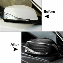 2PCS Real Carbon Fiber Side View Mirror Cover Caps For INFINITI Q60 2016... - £74.48 GBP