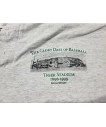 Detroit Tigers Briggs Stadium XL Shirt Glory Days Baseball Button 1896-1... - £13.40 GBP
