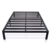 Full size Metal Platform Bed Frame with 3.86 inch Wide Heavy Duty Steel Slats - £220.51 GBP