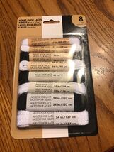 8PK ADULT SHOE LACES 4 SIZES 27", 36", 45", 54" FLAT BLACK/WHITE - $6.83