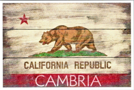 Postcard California  Cambria Barnyard Painting State Flag 6 x 4 inches - £3.89 GBP