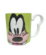 Green Elevated Goofy Face Mug 3D Mickey Mouse Handle Disney Monogram Cof... - £7.69 GBP