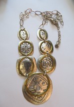Silpada Necklace Sterling Silver Brass Accents Boho Bib N2862 Statement Big Link - $119.00