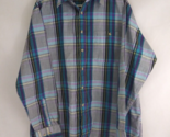 Trent Sport Men&#39;s Colorful Plaid Casual Shirt Size Large - $19.79