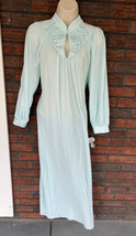 Deadstock Vintage Lingerie Paramount NY Blue Large Nylon Fleece Night Gown NWT - £15.58 GBP