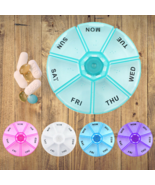 2 Pack Portable Weekly Medicine Pill Box for Daily Use 7-Day Pill Organizer - $13.55 CAD