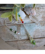 7 Chakra Light Green Swarovski Crystal Pendulum 13 Swarovski Crystals! - $39.75 CAD