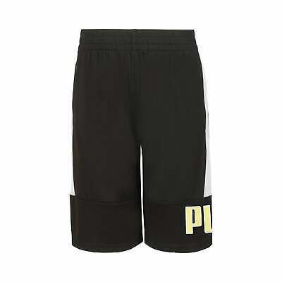PUMA Boys' Rebel Side Stripe Performance Shorts, Black, Size 7 - $14.84