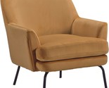 Modern Accent Chair With Velvet Upholstery By Ashley Dericka, In Gold. - £160.46 GBP