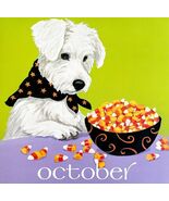 Westie Terrier Halloween October Dog Days Poster Calendar 14 x 11&quot; DWDDCal - $56.04 CAD