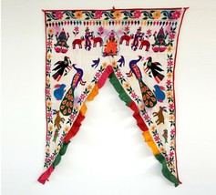 Vintage Welcome Gate Toran Door Valance Window Décor Tapestry Wall Hanging DV20 - £51.43 GBP