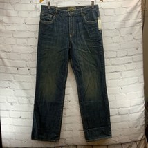 Old Navy Dark Wash Blue Jeans Boys Husky Sz 18 Flannel Lined NWT - $24.74