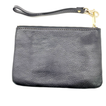 Fossil Wristlet Card Holder Colorblock Blue Green Black Pebbled Cowhide Leather  - £19.22 GBP