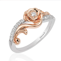 Elsa Snowflake Wedding Ring,1/5 CT Belle Rose Tiara Ring Moana Wave Wedding Ring - £39.23 GBP