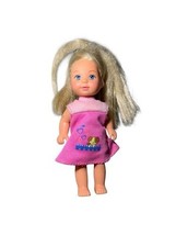 Barbie Simba Kelly Girl Rooted Long Blonde Hair Doll Puppy Dog Dress - $7.69