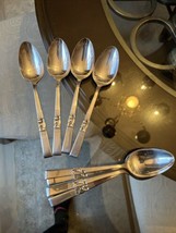 4 Oneida Community Morning Star Silverplate Flatware Oval Soup Spoons 2 Sets Ava - £9.88 GBP