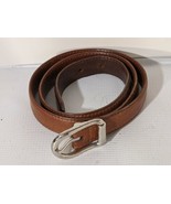 Coach Belt Woman&#39;s Medium Saddle Brown Cowhide Leather Silver Buckle 850... - £17.47 GBP