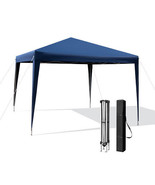 10 x 10 Feet Outdoor Pop-up Patio Canopy for  Beach and Camp-Blue - Colo... - $207.40 CAD
