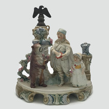 Antique German Porcelain Bisque Figurine Bear With Muzzle Children Group Large - £91.90 GBP