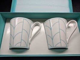 TIFFANY&amp;Co. pair leaf Mug Cup set  w/BOX gift - £96.52 GBP