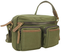 Vagarant Traveler Vintage Cotton Canvas Small Messenger Shoulder Bag CS1... - $49.00